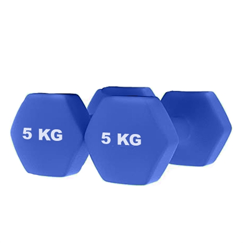ASG Neoprene Håndvægte - 2x5 kg i blå